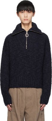 Navy Textured Sweater