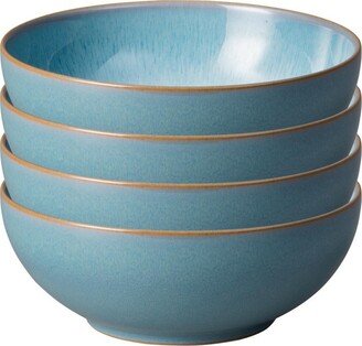 Azure Haze Coupe Cereal Bowls, Set of 4