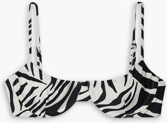 Ligia zebra-print underwired bikini top