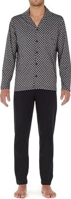 Vince Long Sleepwear (Black Print) Men's Pajama Sets