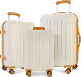 Sapphome Luggage 3 Piece Sets with Spinner Wheels ABS+PC Lightweight 20/24/28 in