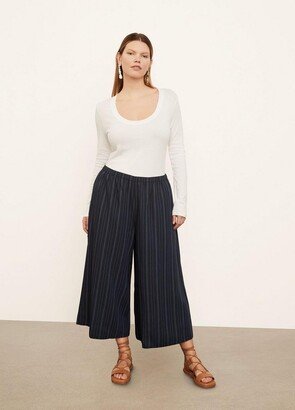 Tie-Front Striped Culotte