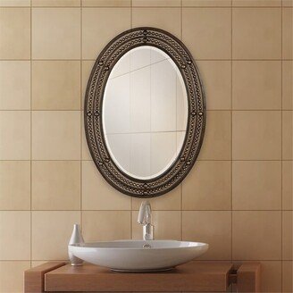 Snake River Décor Traditional Metal Mirror in Bronze with Antiqued Gold Highlights - 24