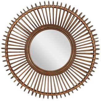 Peyton Lane Brown Wood Boho Style Wall Mirror