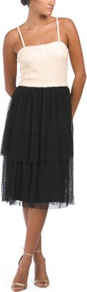 TJMAXX Kady Sleeveless Tulle Midi Dress For Women