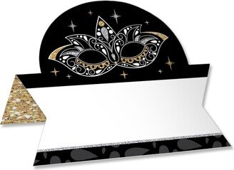 Big Dot Of Happiness Masquerade - Mask Party Tent Buffet Card - Table Setting Name Place Cards 24 Ct