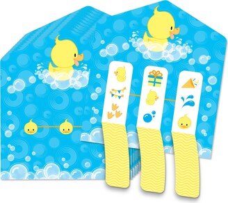 Big Dot Of Happiness Ducky Duck Baby Shower or Birthday Game Pickle Cards Pull Tabs 3-in-a-Row 12 Ct