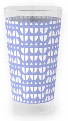 Outdoor Pint Glasses: Geometric - Blue Outdoor Pint Glass, Blue