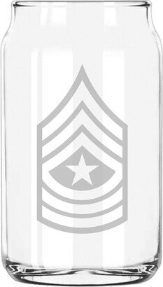 Us Army Rank Sergeant Major E-9 Etched 5 Ounce Beer Can Taster Glass