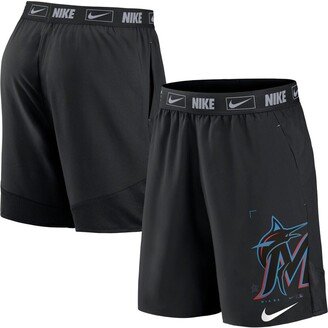 Men's Black Miami Marlins Bold Express Performance Shorts