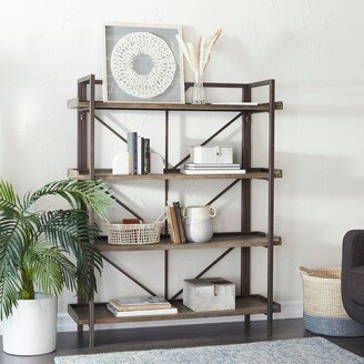 Studio 350 Brown Iron Industrial Shelving Unit - 48 x 16 x 59