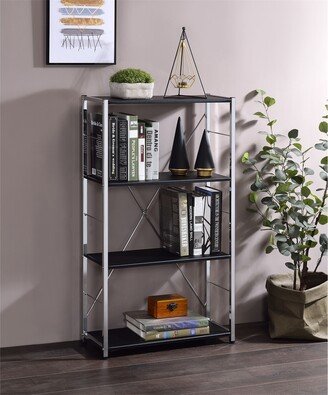 BESTCOSTY Black 4 Tier Bookshelf