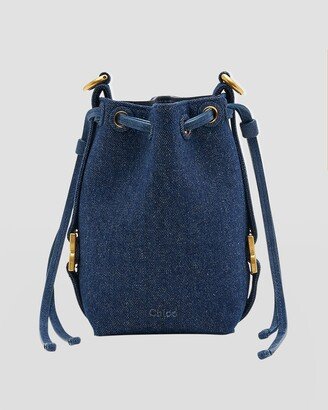 Marcie Micro Denim Bucket Bag