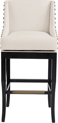 Marcello Barstool with Brass Nailhead Trim