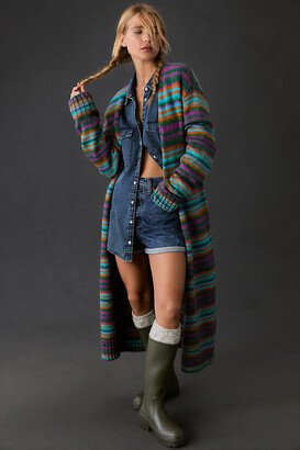 By Anthropologie Long-Sleeve Striped Cardigan Sweater