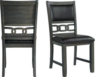 Taylor Black Faux Leather Chairs Only