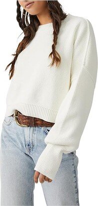 Easy Street Crop Pullover (Moonglow) Women's Clothing