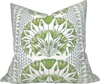 Cairo Pillow Cover in Green, Designer Covers, Decorative Pillows