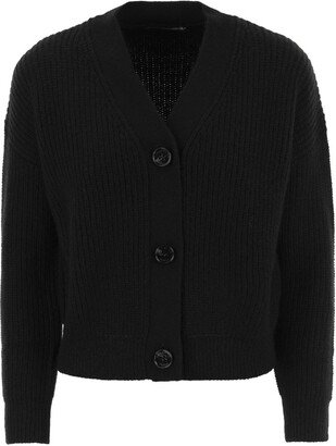 V-Neck Knitted Cardigan-BX