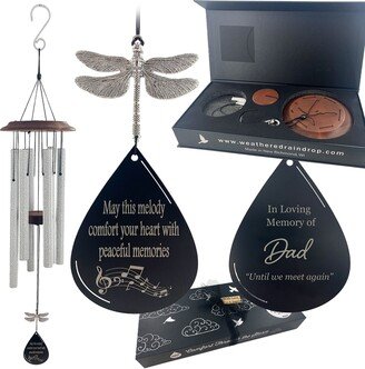 Dragonfly Memorial Sympathy Gifts When Words Are Hard To Find Gift Wind Chimes in Silver When Dragonflies Appear in Memory