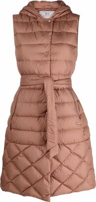 Quilted Sleeveless Down Coat-AA