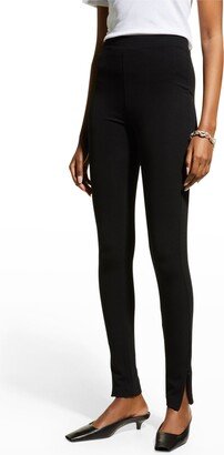 Zip-Cuff Viscose Leggings