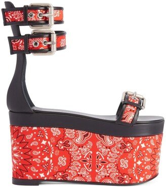 Bandana 105mm wedge sandals