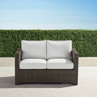 Small Palermo Loveseat with Cushions in Bronze Finish