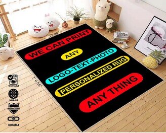 Custom Your Image Rug, Personalized Picture For Bedroom, Custom Gift, Custom Area Logo Rug