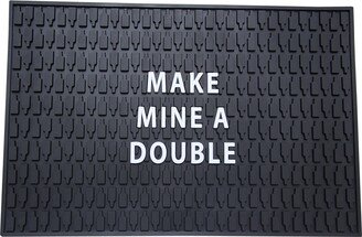 Make Mine A Double - Bourbon Bar Mat Drinking Gift Whiskey Alcohol