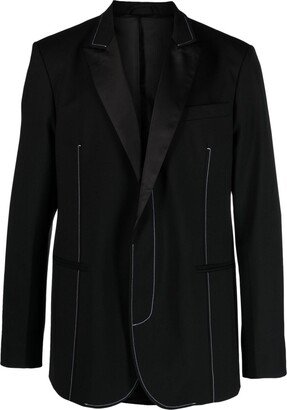 Connell contrast-stitching virgin wool blazer