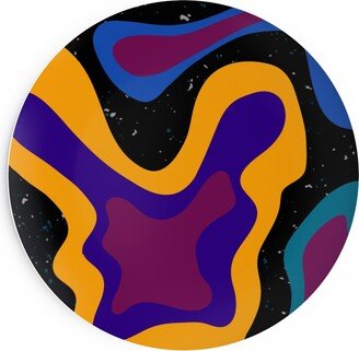 Salad Plates: Abstract Galaxy Salad Plate, Multicolor