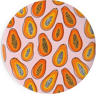 Salad Plates: Abstract Papayas - Pink Salad Plate, Pink