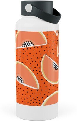 Photo Water Bottles: Cantaloupe - Orange Stainless Steel Wide Mouth Water Bottle, 30Oz, Wide Mouth, Orange