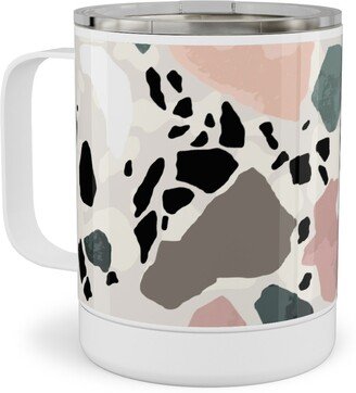 Travel Mugs: Terazzo Inspired - Multi Stainless Steel Mug, 10Oz, Multicolor