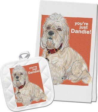 Dandie Dinmont Kitchen Dish Towel & Pot Holder Gift Set