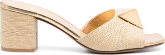 One Stud 65mm raffia mules