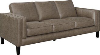 CDecor Clooney Vintage Brown Upholstered Removable Back Sofa