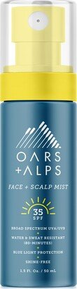 Oars + Alps Face & Scalp Mist Spf 35, 1.5 oz.