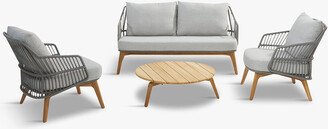 4 Seasons Outdoor Sempre Lounge Set with Zucca Coffee Table & Footstool