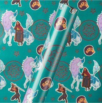 American Greetings 40 sq ft Disney Raya and the Last Dragon Gift Wrap