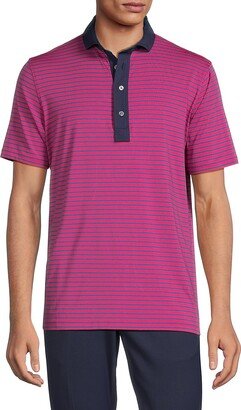 Rippowam Striped Contrast Polo