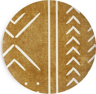 Salad Plates: Mudcloth - Mustard Salad Plate, Yellow