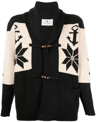 Two-Tone Knitted Cardigan-AA