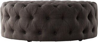 Beekman Place Button Tufted Round Coffee Ottoman