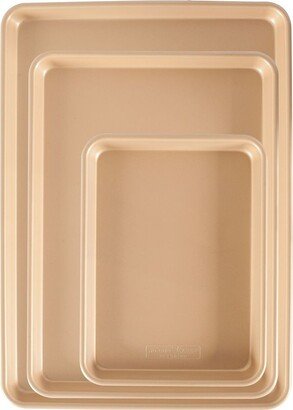 3-Piece Gold Nonstick Sheet Pan Set