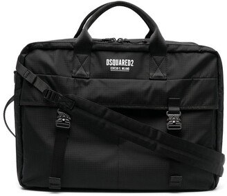 Ceresio 9 logo-print briefcase