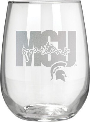 NCAA Michigan State Spartans The Vino Stemless 17oz Wine Glass - Clear