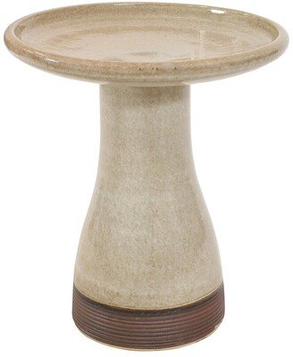 Sunnydaze Duo-Tone Outdoor Glazed Ceramic Bird Bath