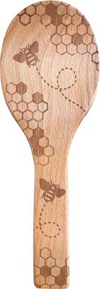 Laser Etched Beechwood Rice Paddle, Honey Bee Collection